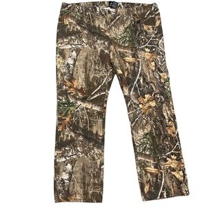 Realtree Camo Pants Mens XLarge Brown 1355HC3 Woodland Hunting Outdoor Unlined